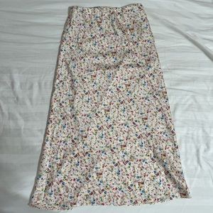 Mi Ami Satin Floral Maxi Skirt Size XS